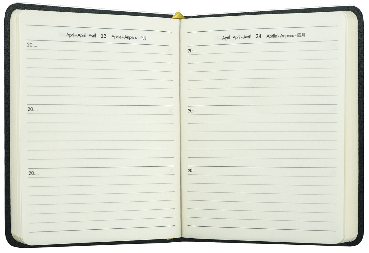 3-Jahres-Buchkalender DIN A6+ | Echtleder | BOXCALF