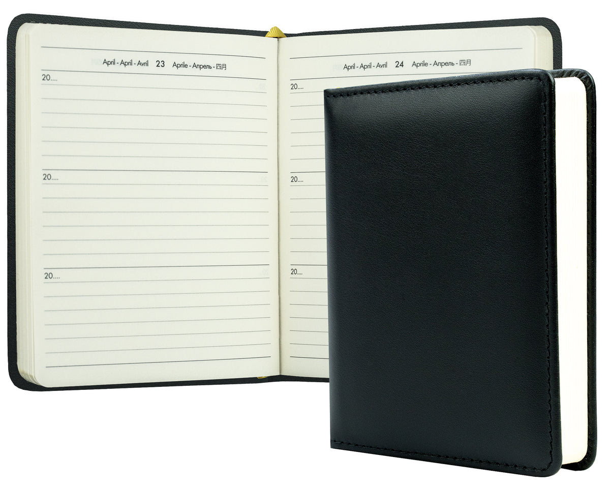 3-Jahres-Buchkalender DIN A6+ | Echtleder | BOXCALF