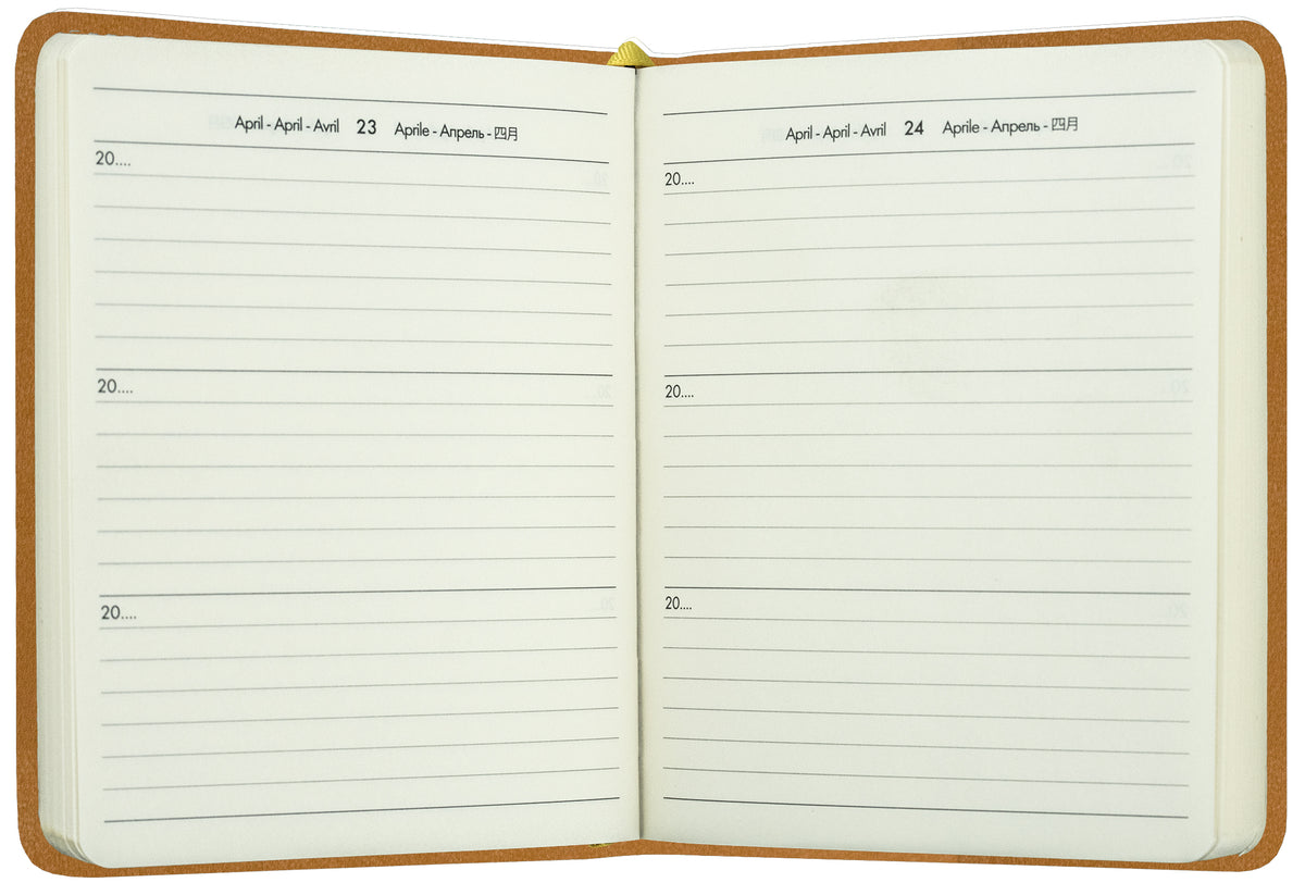 3-Jahres-Buchkalender DIN A6+ | Echtleder | BOXCALF