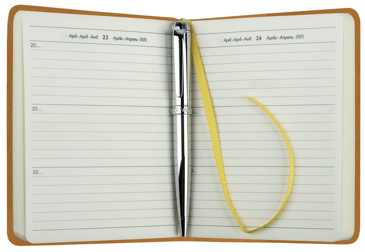 3-Jahres-Buchkalender DIN A6+ | Echtleder | BOXCALF
