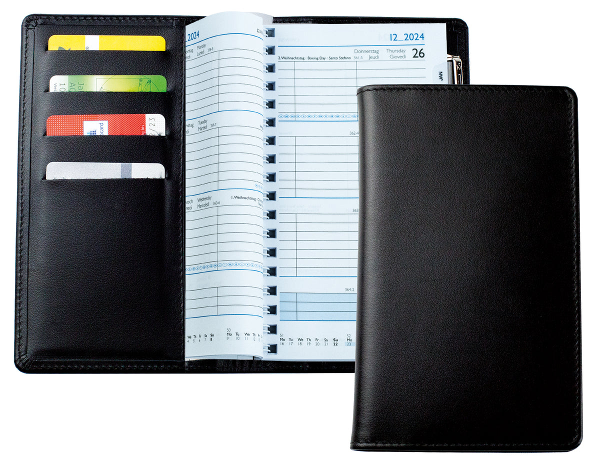 Spiralkalender Pocket Format 2027 | Echtleder | BOXCALF