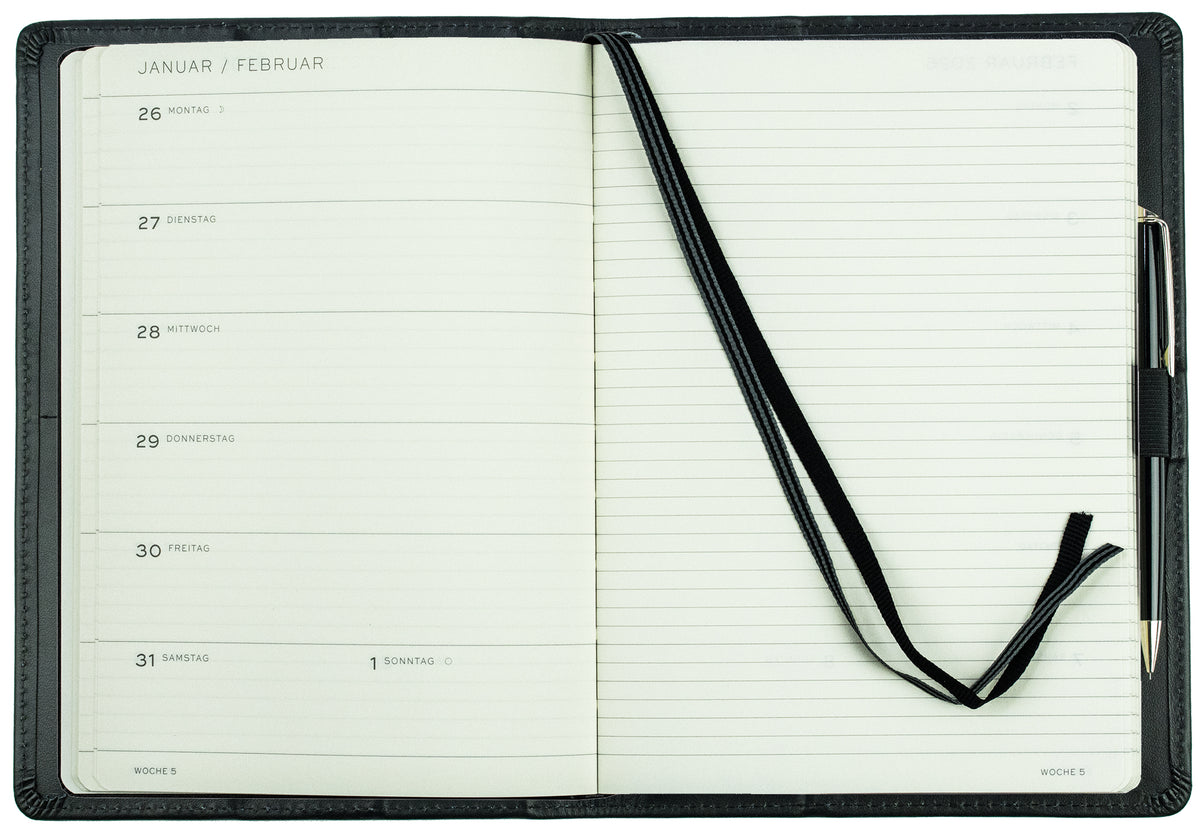 Buchkalender DIN A5 | Echtleder | BOXCALF