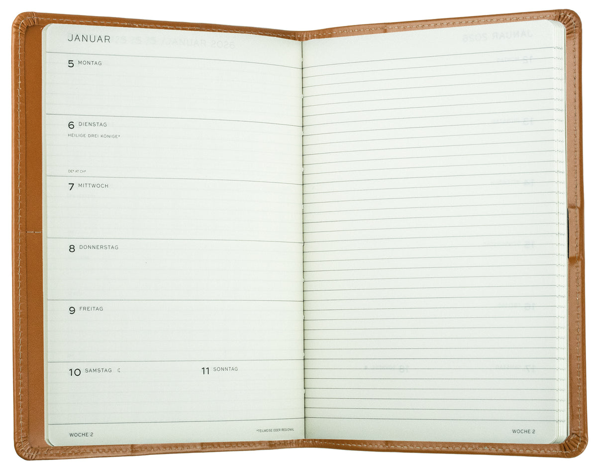 Buchkalender DIN A5 | Echtleder | BOXCALF