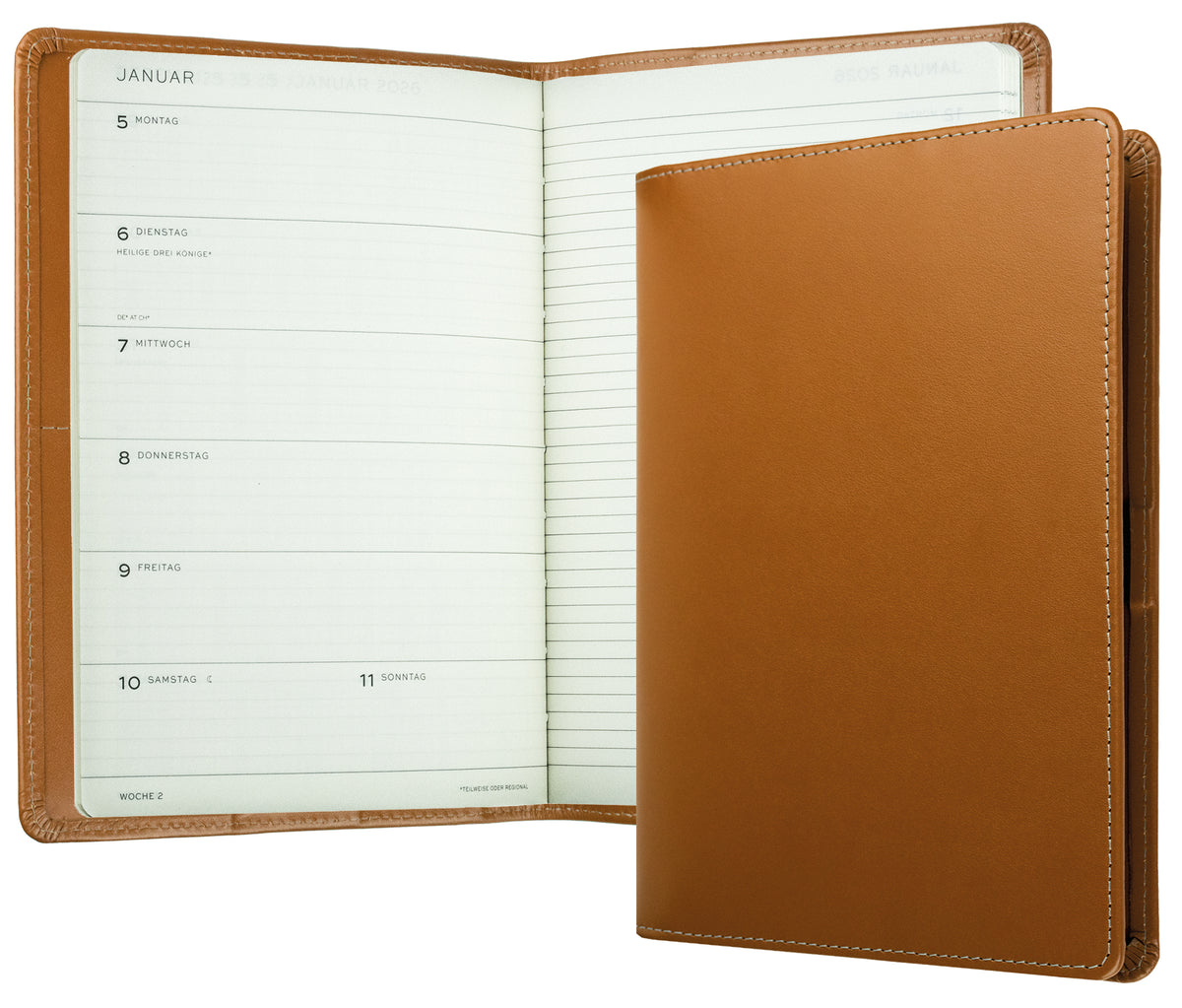 Buchkalender DIN A5 | Echtleder | BOXCALF