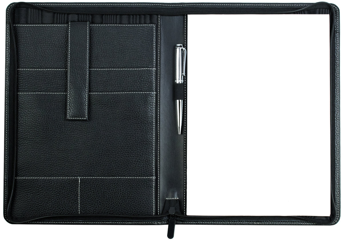 Schreibmappe DIN A4 mit Reißverschluss | Echtleder | SOFTGRAIN
