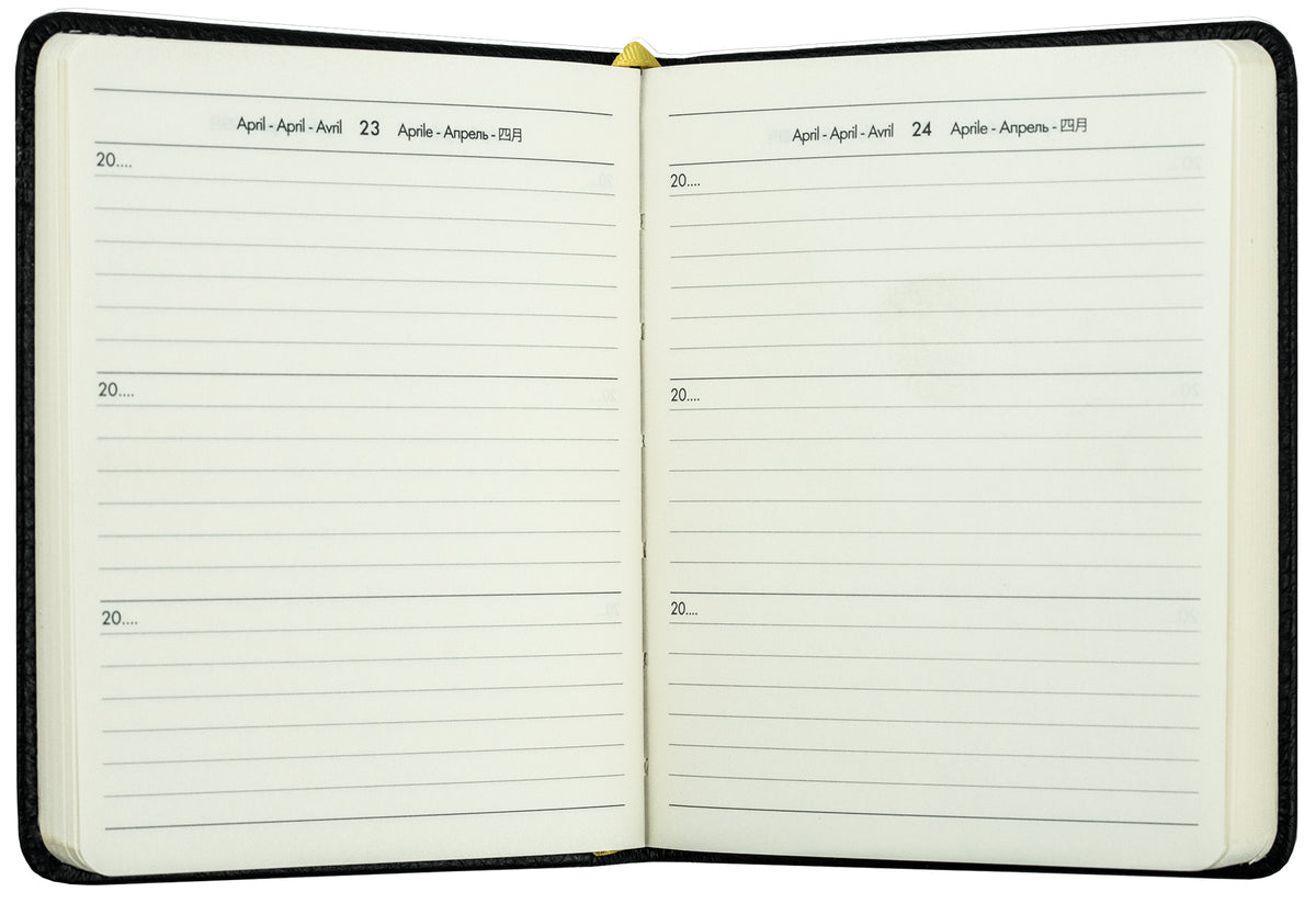 3-Jahres-Buchkalender DIN A6+ | Echtleder | SOFTGRAIN