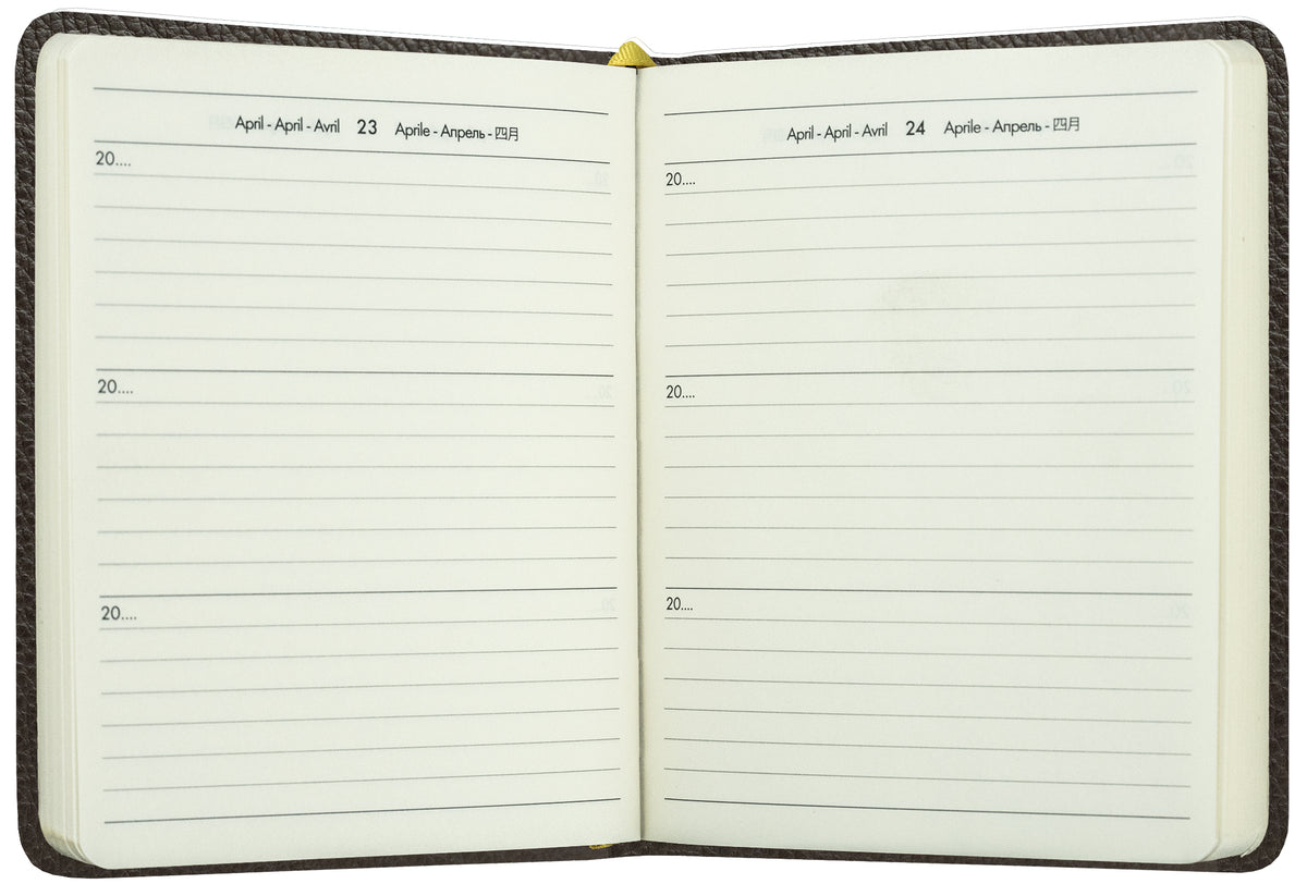 3-Jahres-Buchkalender DIN A6+ | Echtleder | SOFTGRAIN