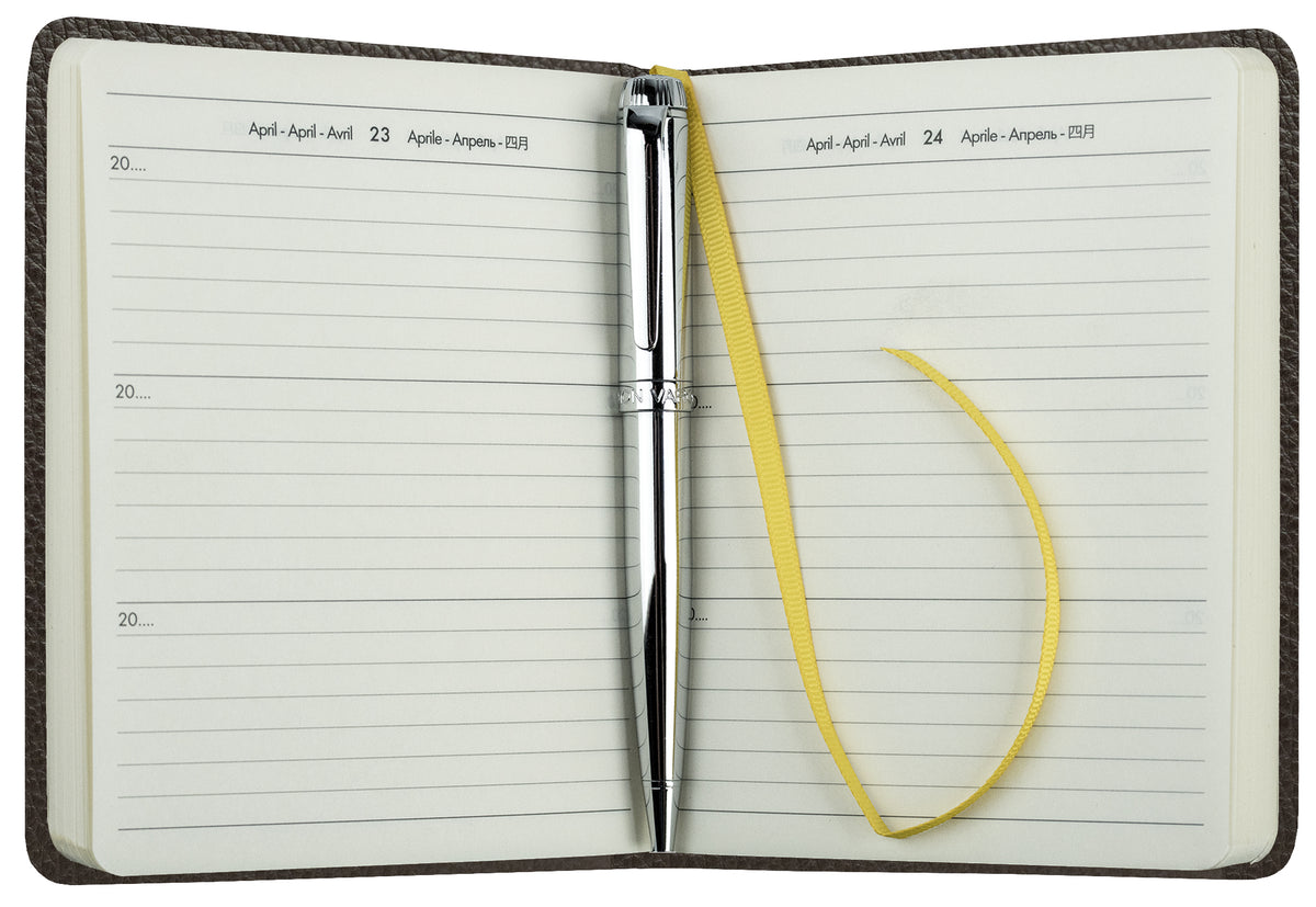 3-Jahres-Buchkalender DIN A6+ | Echtleder | SOFTGRAIN