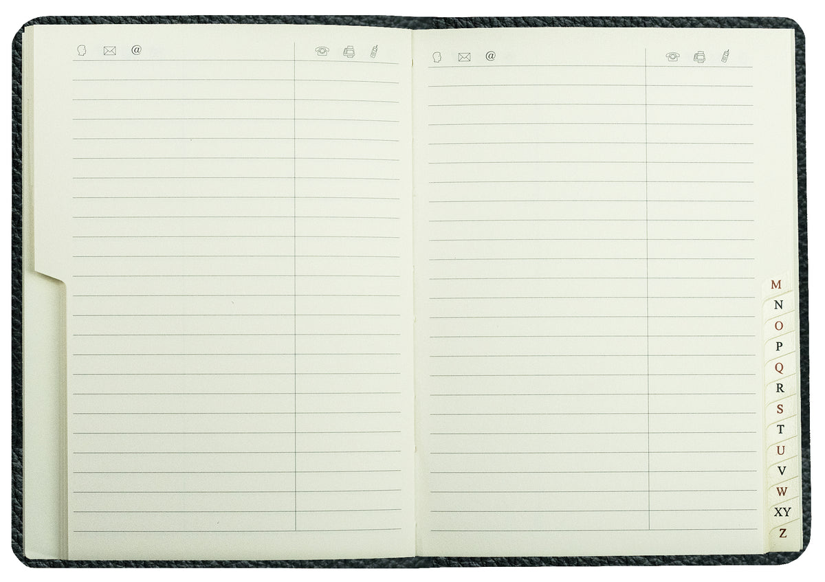 Adressbuch DIN A6+ (gebunden) | Echtleder | SOFTGRAIN
