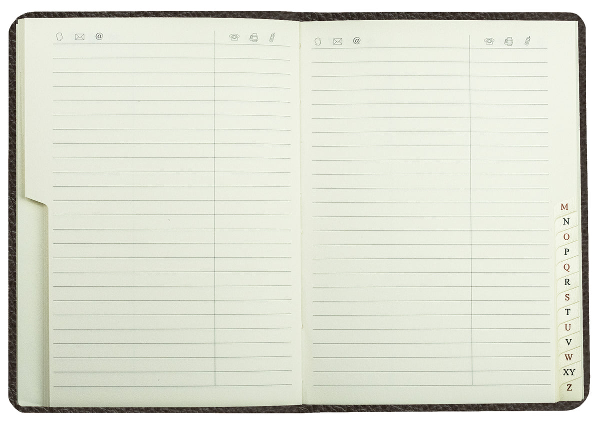 Adressbuch DIN A6+ (gebunden) | Echtleder | SOFTGRAIN