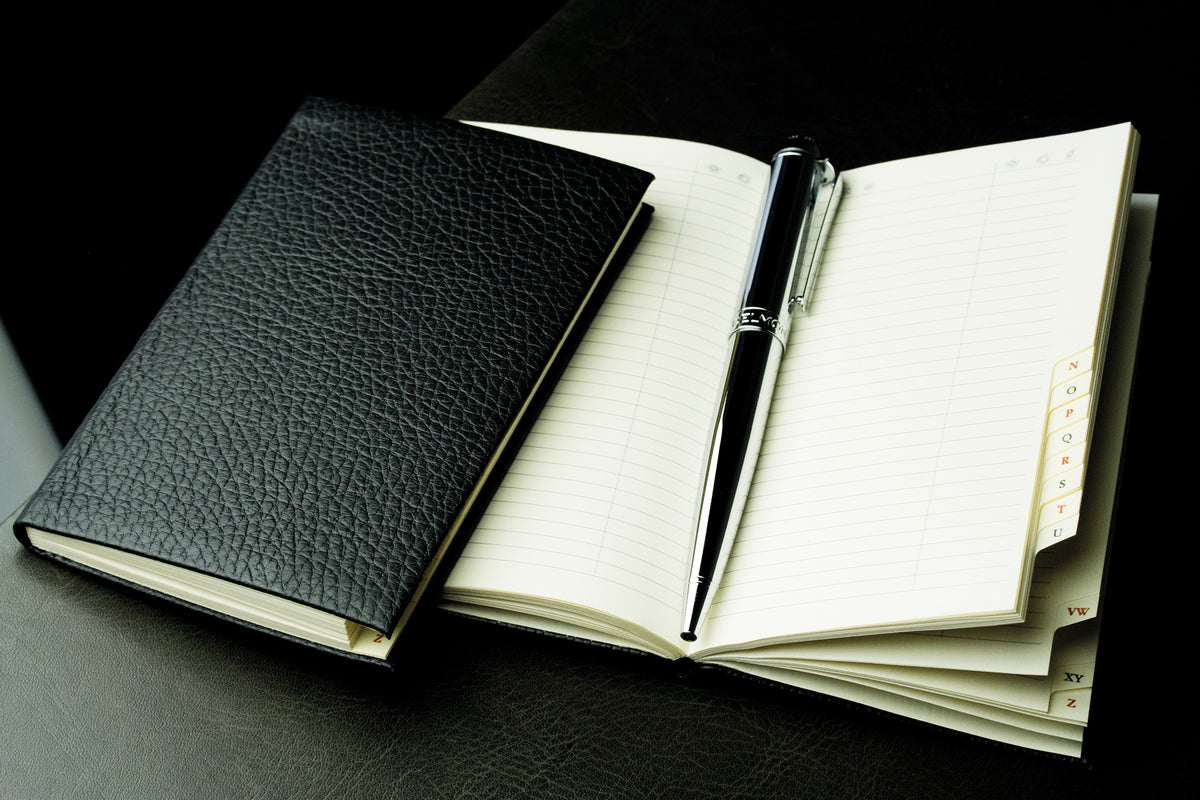 Adressbuch Pocket Format (gebunden) | Echtleder | SOFTGRAIN