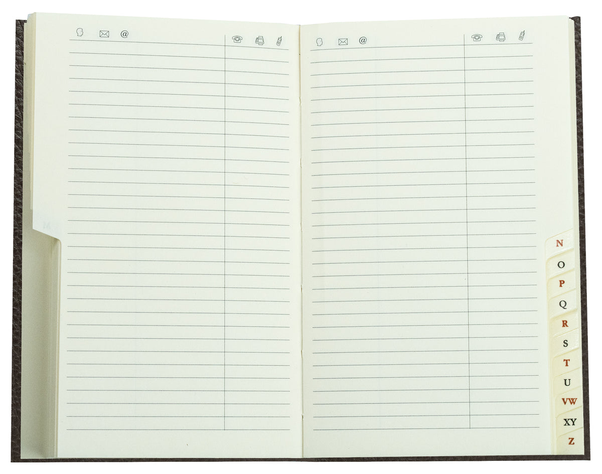 Adressbuch Pocket Format (gebunden) | Echtleder | SOFTGRAIN