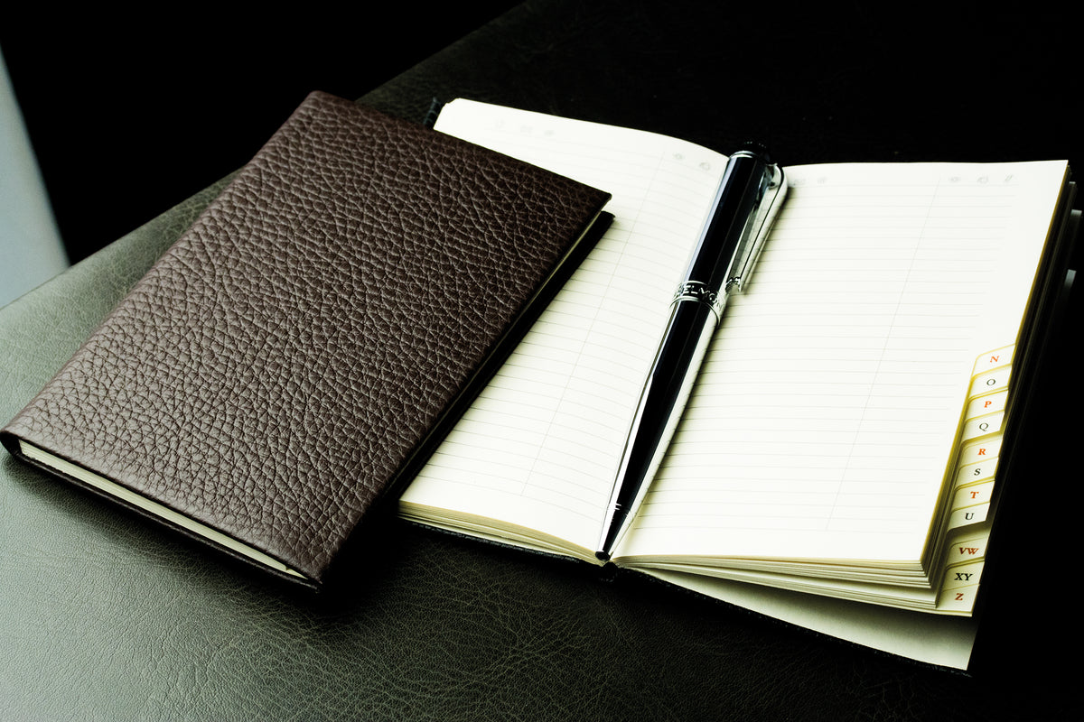 Adressbuch Pocket Format (gebunden) | Echtleder | SOFTGRAIN