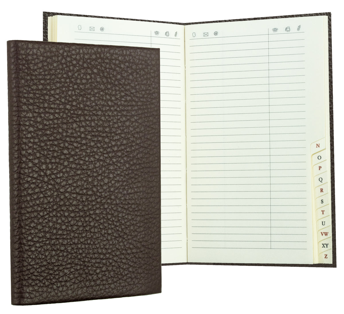 Adressbuch Pocket Format (gebunden) | Echtleder | SOFTGRAIN
