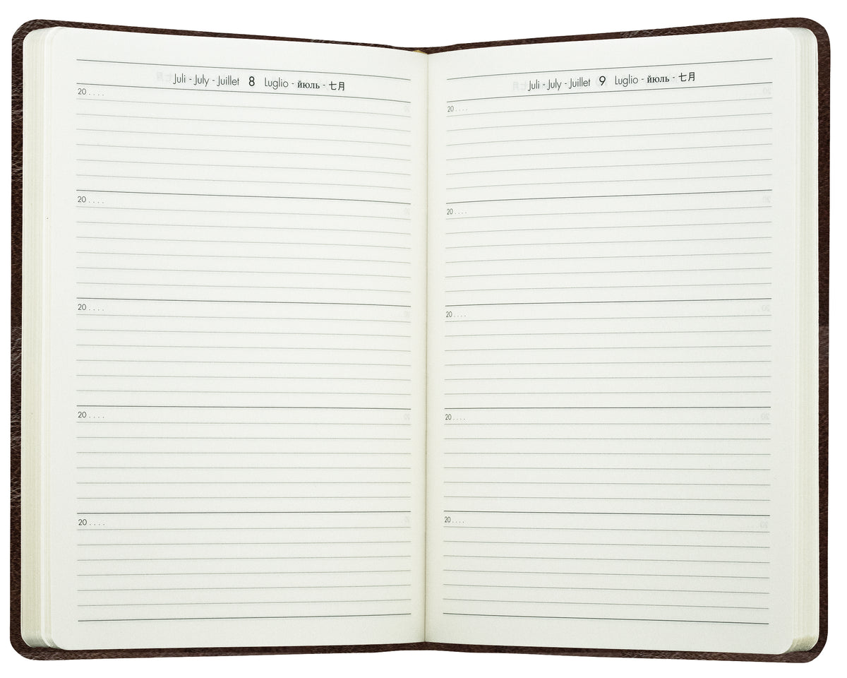 5-Jahres-Buchkalender DIN A5 | Echtleder | VINTAGE