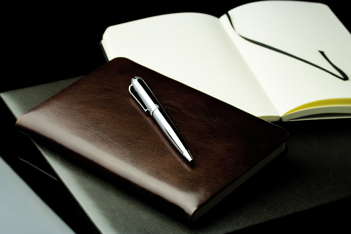 Notizbuch DIN A5 schmal (gebunden) | Echtleder | VINTAGE