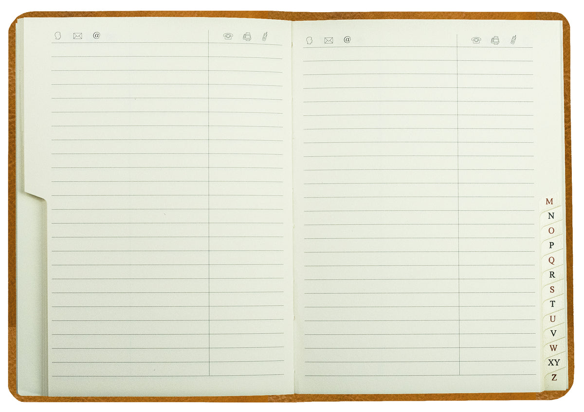 Adressbuch DIN A6+ (gebunden) | Echtleder | VINTAGE