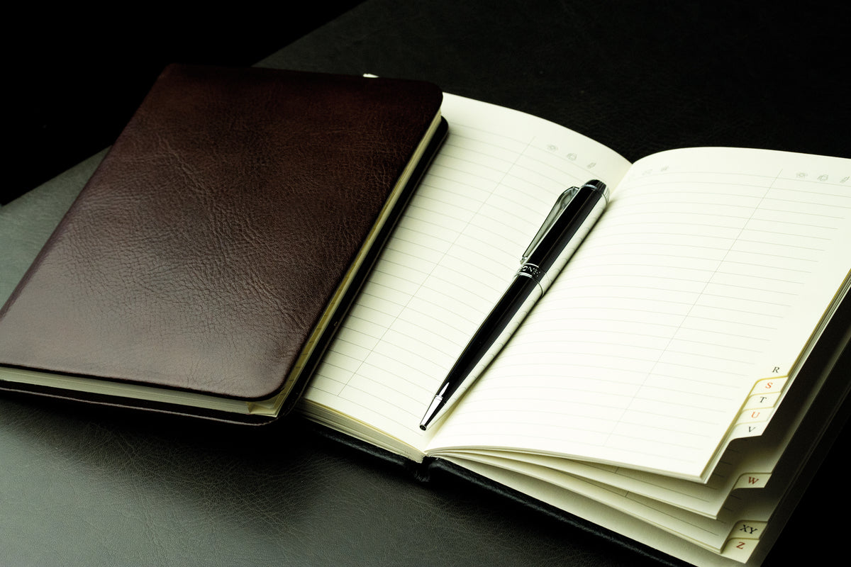 Adressbuch DIN A6+ (gebunden) | Echtleder | VINTAGE