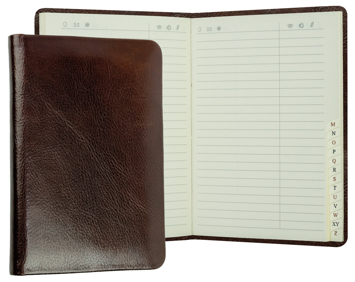 Adressbuch DIN A6+ (gebunden) | Echtleder | VINTAGE