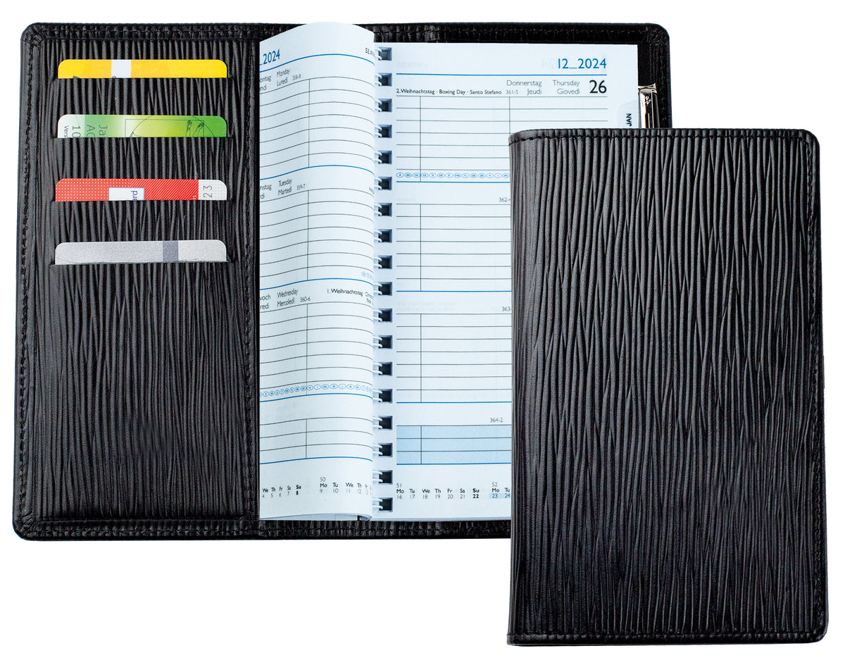 Spiralkalender Pocket Format | Echtleder | PAGLIA