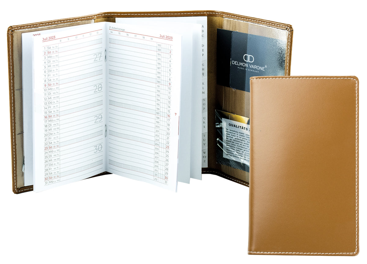 Heftkalender Pocket Format 2027 | Echtleder | CAMBRIDGE