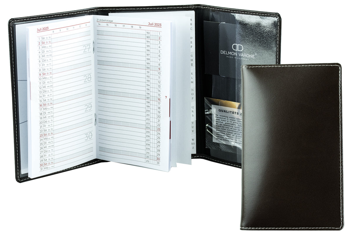 Heftkalender Pocket Format 2027 | Echtleder | CAMBRIDGE