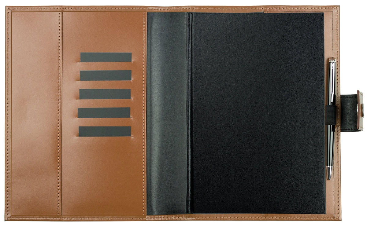 Buchkalender DIN A5 mit Druckknopf | Echtleder | CAMBRIDGE