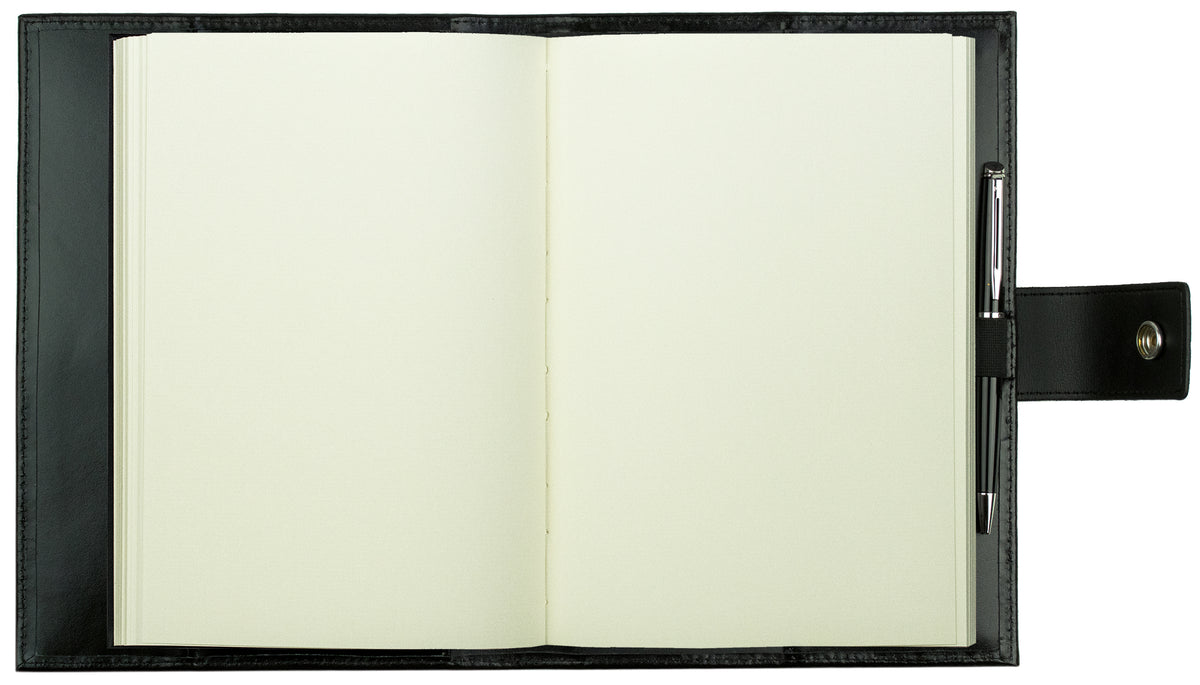 Notizbuch DIN A5 mit Druckknopf | Echtleder | CAMBRIDGE