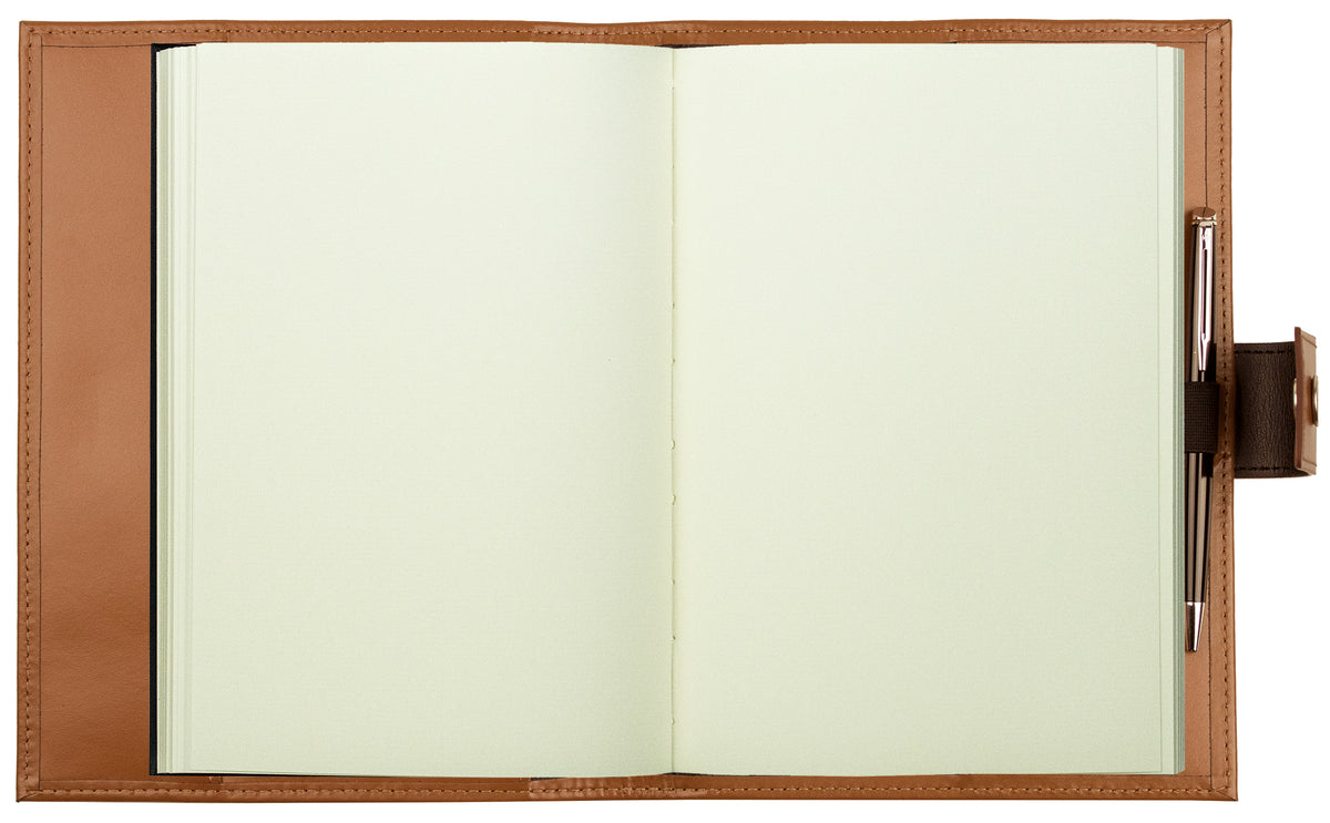 Notizbuch DIN A5 mit Druckknopf | Echtleder | CAMBRIDGE