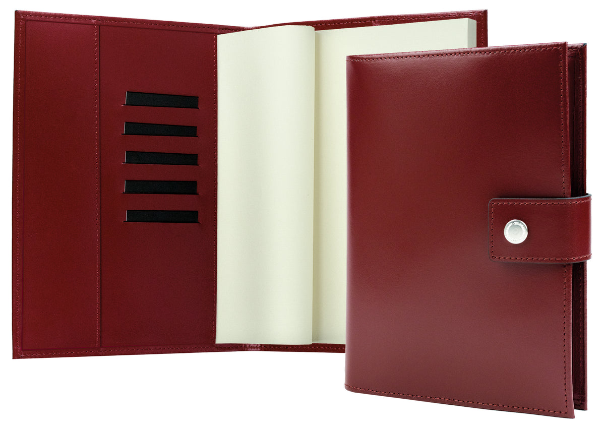 Notizbuch DIN A5 mit Druckknopf | Echtleder | CAMBRIDGE