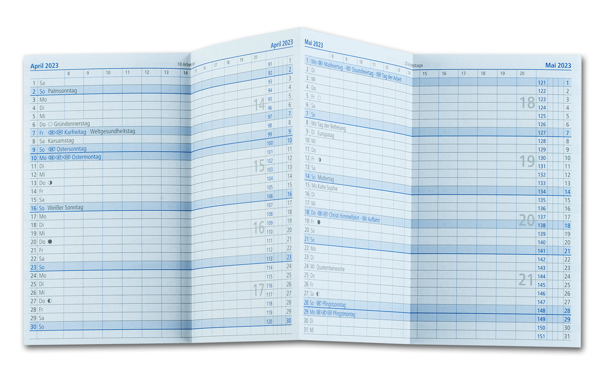Faltkalender Pocket Format 2027 | Nachfüllartikel